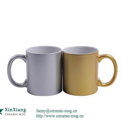 Gold and silver Ceramic Mug