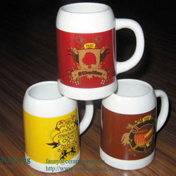 Decal Printing Ceramic Beer Mug 14oz