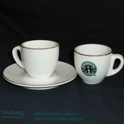 200CC Starbucks Ceramic Coffee Cup & Saucer
