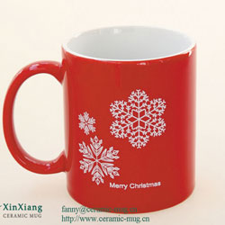 Snowflake Ceramic Mugs With Printing