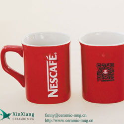 Red Square Ceramic Coffee Mugs
