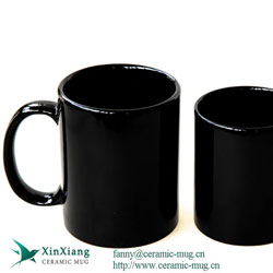 Black Color Glazed Ceramic Mugs Big and Small
