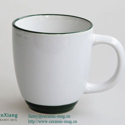 Color Glazed Soup Ceramic Coffee Mugs