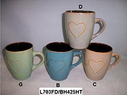 Bulk blank stoneware mugs cups custom reactive wholesale ceramic travel mug tea cup 