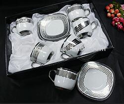 Custom printed ceramic tea cups, wholesale tea cups and saucers 
