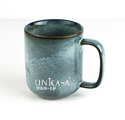 Unicasa Ceramic Mug Stoneware Round Cup In Reactive Grey Glaze