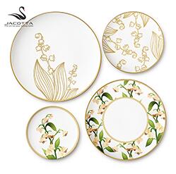 Wholesale Mexico gold vajilla porcelain tableware ceramic plate
