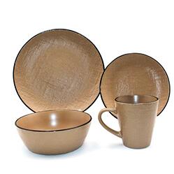 16pcs new woven design embossed dinnerware set stoneware porcelain ceramic tableware 