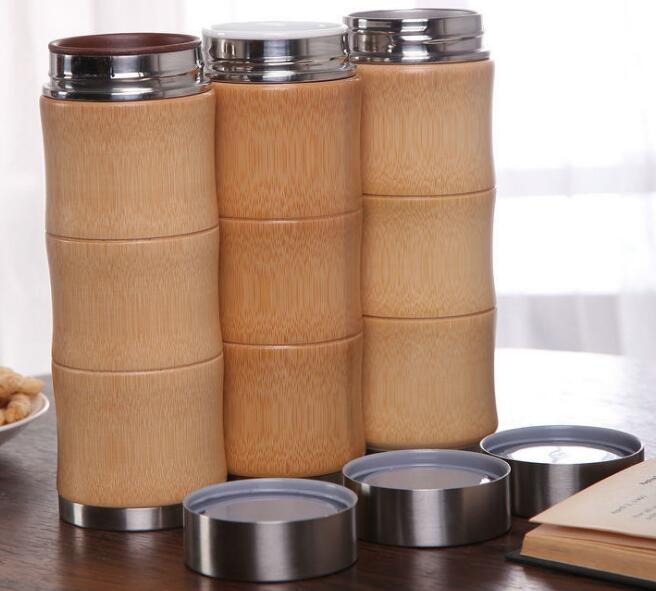 Original bamboo heat preservation cup stainless steel creative bamboo cup