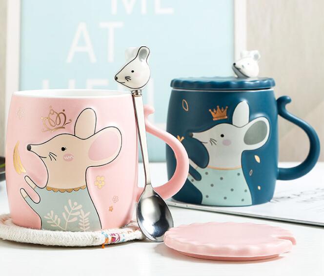 Year of mouse relief cartoon cute mouse Cup Ceramic Mug