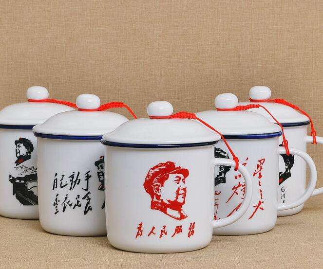 Ceramic cup with lid Mug vintage water cup