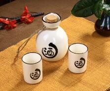 Vintage ceramic wine set Japanese sake pot