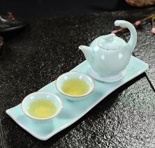 Tea set, celadon, tea plate, Ge kiln, Ru kiln, purple sand