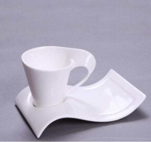 A novel custom ceramic coffee mug with interesting handles