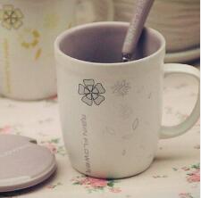 Matte milk cup breakfast cup Flower ceramic mug