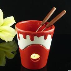Chocolate fondue  Chocolate hot pot Cup with spoon