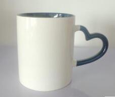 Heart-shaped handle ceramic mug coffee cup
